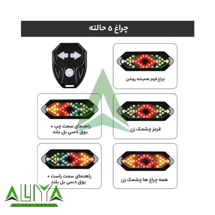 چراغ خطر دوچرخه بی سیم مدل FY- 1820