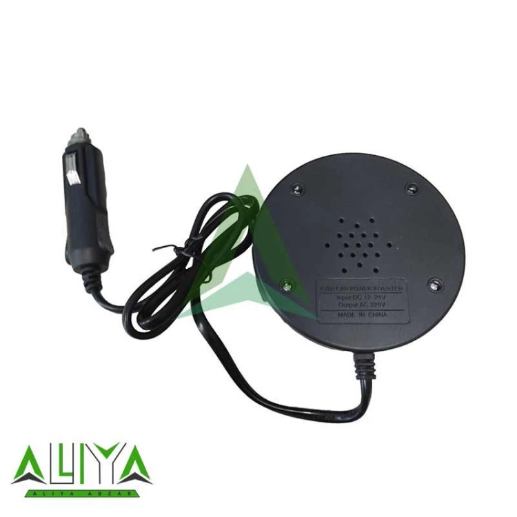 مبدل برق خودرو خروجی AC و 2 پورت USB و Type-C