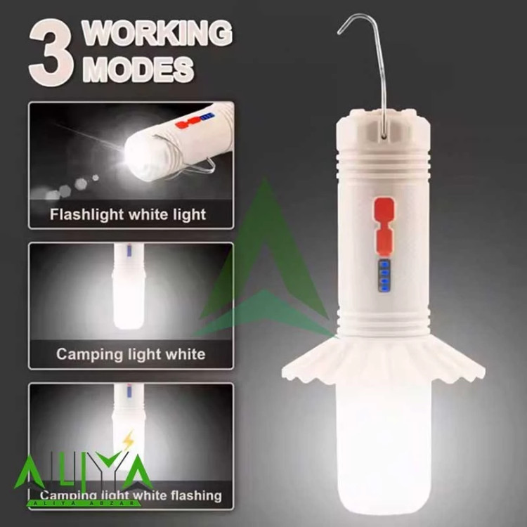 چراغ چادر کمپینگ چندکاره خورشیدی مدل JB-968L