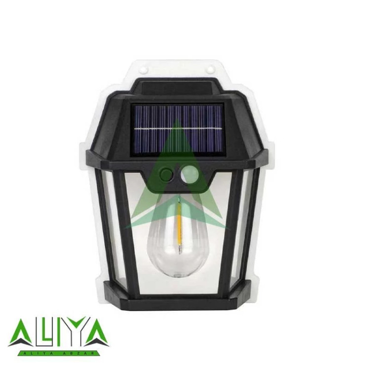 چراغ دیواری خورشیدی تک لامپ مدل HW 999-1W