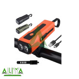 چراغ جلوی دوچرخه و پاوربانک مدل JUNHAOJIE Z828