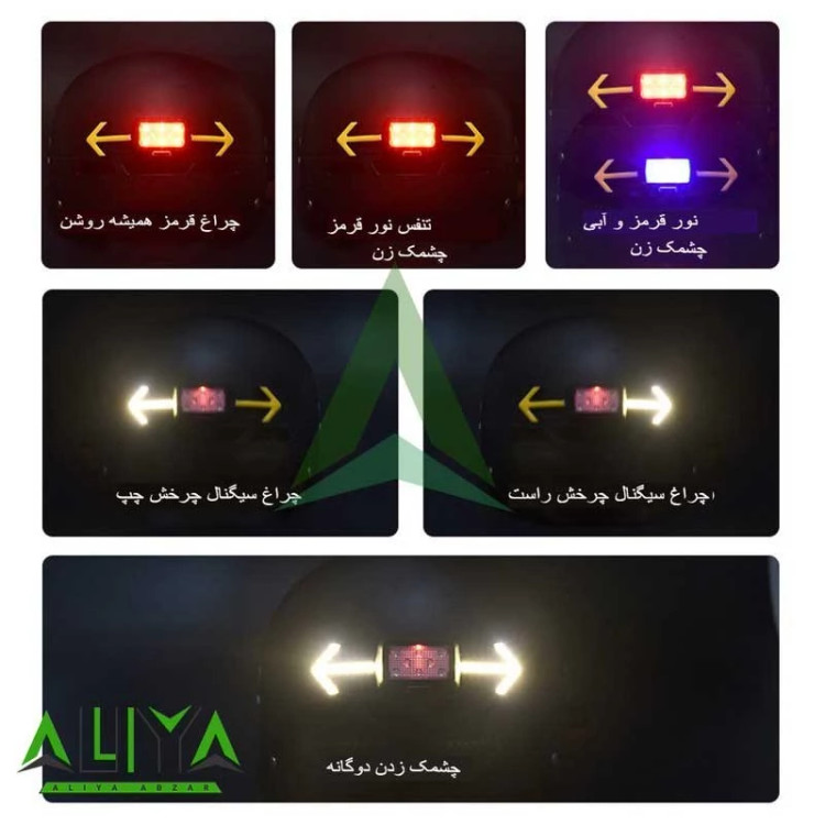 چراغ خطر کلاه ایمنی دوچرخه اسکیت مدل LY-0825