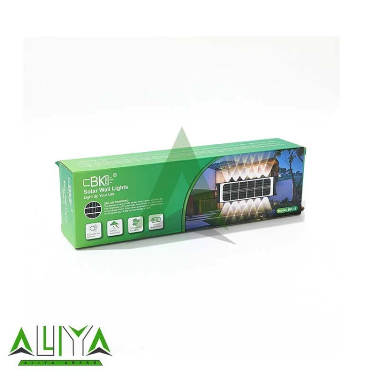 چراغ دیواری خورشیدی 12 LED مدل BK‑12