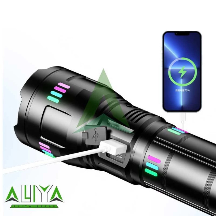 چراغقوه دستی 5000 لومن مدل RL-G02-A- 50W