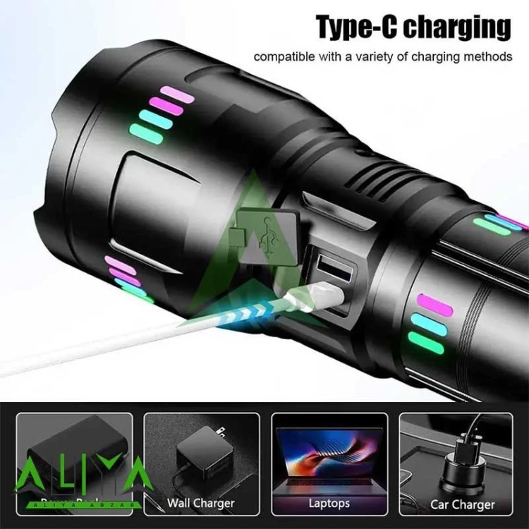چراغقوه دستی 5000 لومن مدل RL-G02-A- 50W