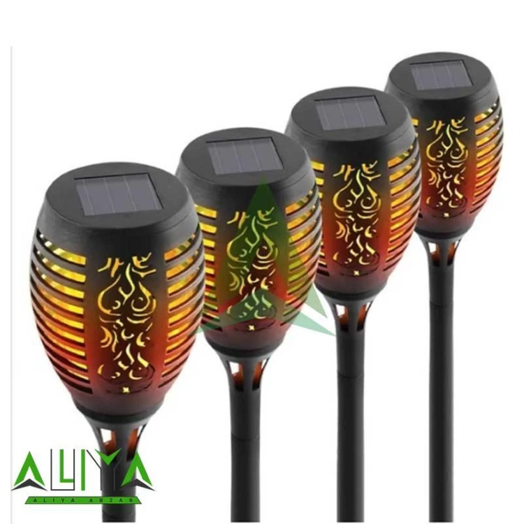 چراغ باغچه خورشیدی مشعلی طرح شعله 80 سانتی مدل XF-6006