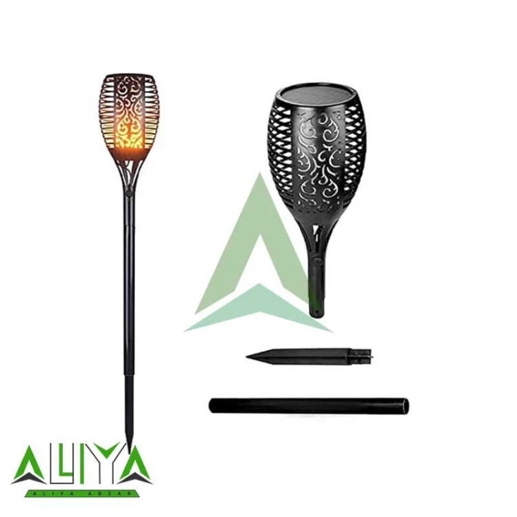چراغ باغچه خورشیدی مشعلی طرح شعله 80 سانتی مدل XF-6006