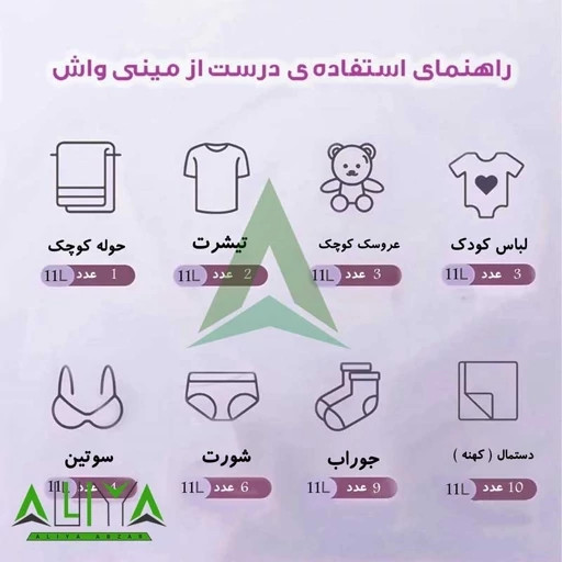 مینی واش مسافرتی سیلیکونی 11 لیتری