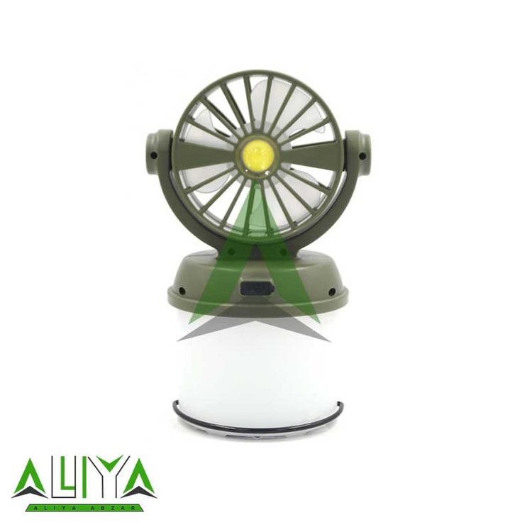 پنکه و چراغ کمپینگ چندکاره شارژی و خورشیدی مدل CH-F803