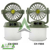 پنکه و چراغ کمپینگ چندکاره شارژی و خورشیدی مدل CH-F803