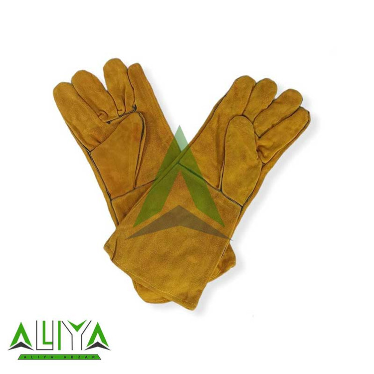 دستکش کار هوبارت چرمی ساق بلند پاکستانی سلطان