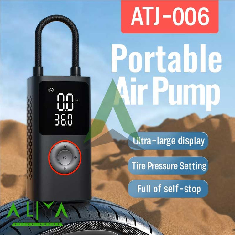 پمپ باد شارژی قابل حمل خودرو 80 وات مدل ATJ-005