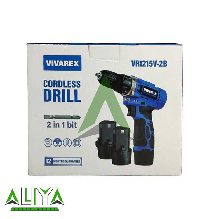 دریل پیچ گوشتی شارژی ویوارکس 12 ولت مدل Vivarex VR1215-2B