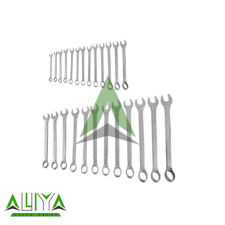 مجموعه-25-عددی-آچار-یکسر-تخت-یکسر-رینگی-آتا-مدل-ATA-BX2500