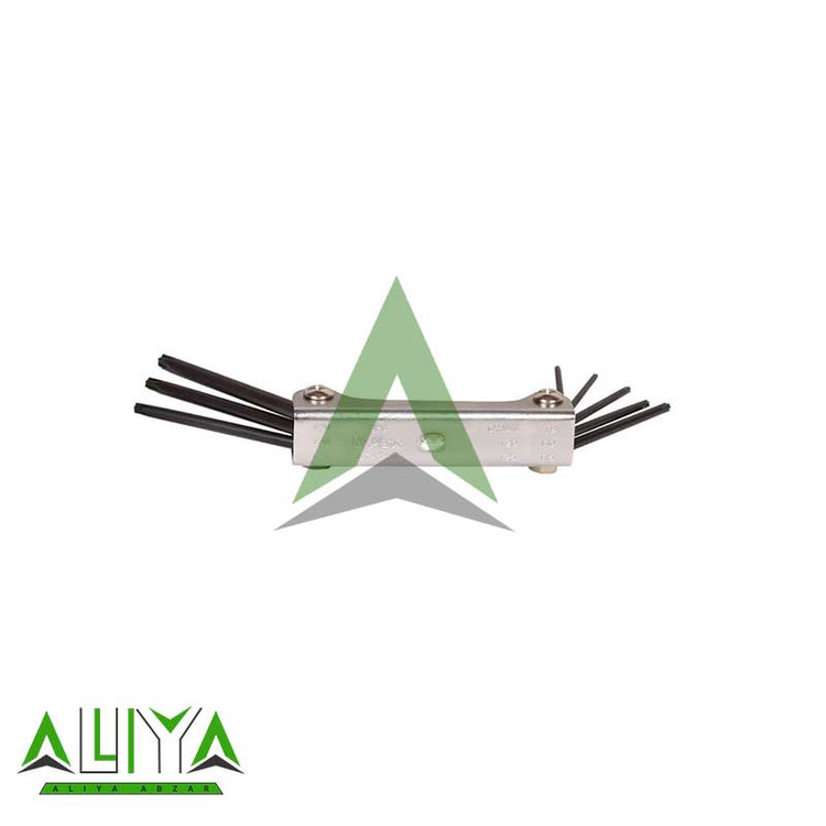 مجموعه آچار آلن ستاره ای 8 عددی تاشو هنس مدل Hans 16745 8T