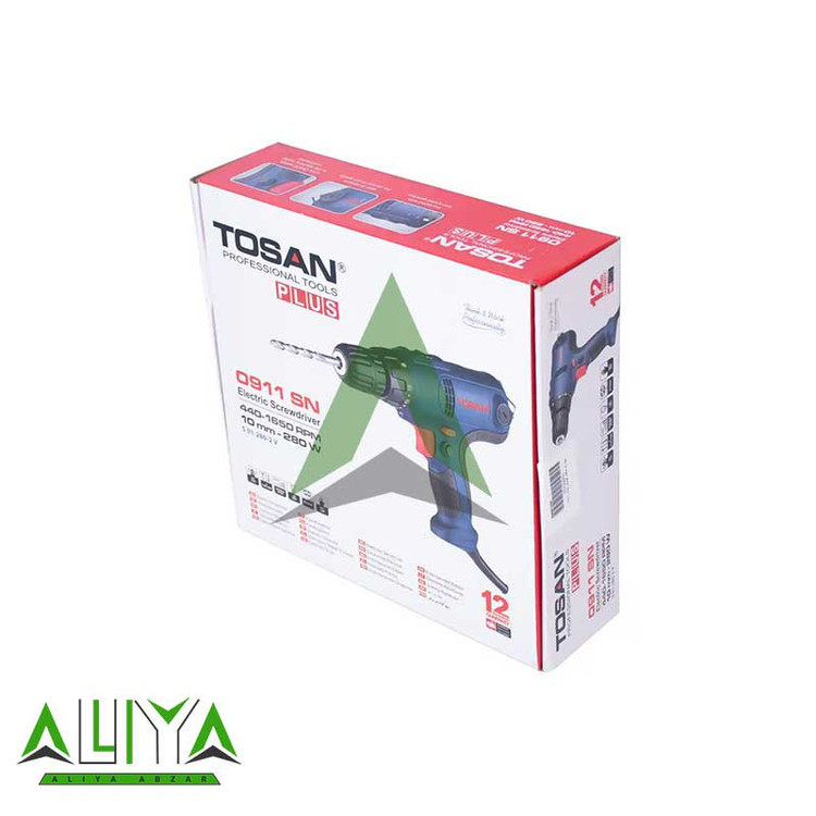 دریل پیچگوشتی برقی توسن پلاس 280 وات مدل Tosan 0911SN