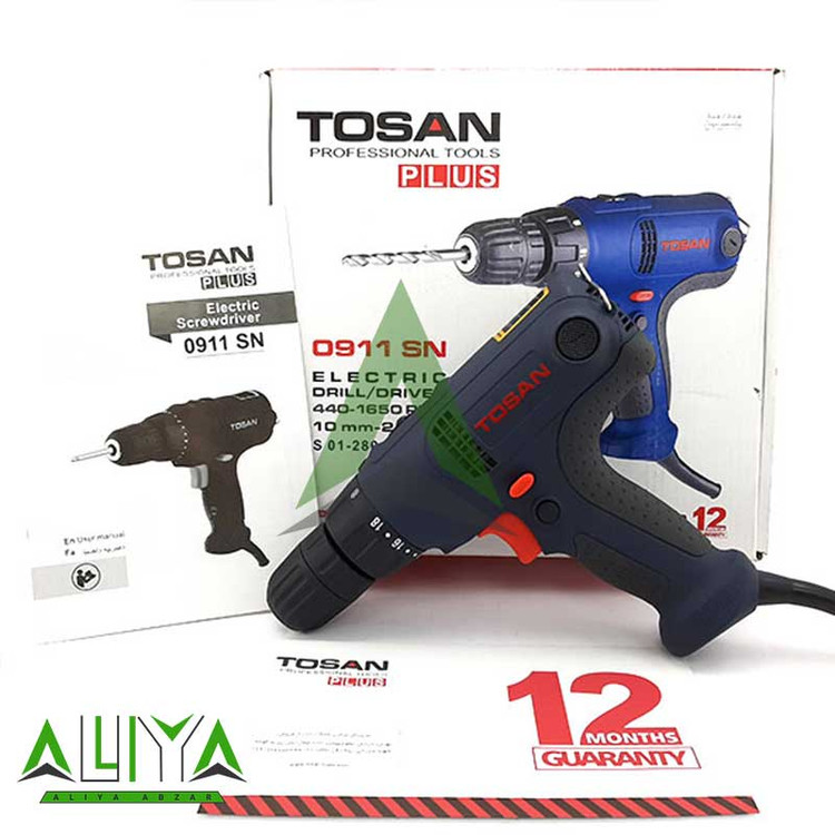 دریل پیچگوشتی برقی توسن پلاس 280 وات مدل Tosan 0911SN