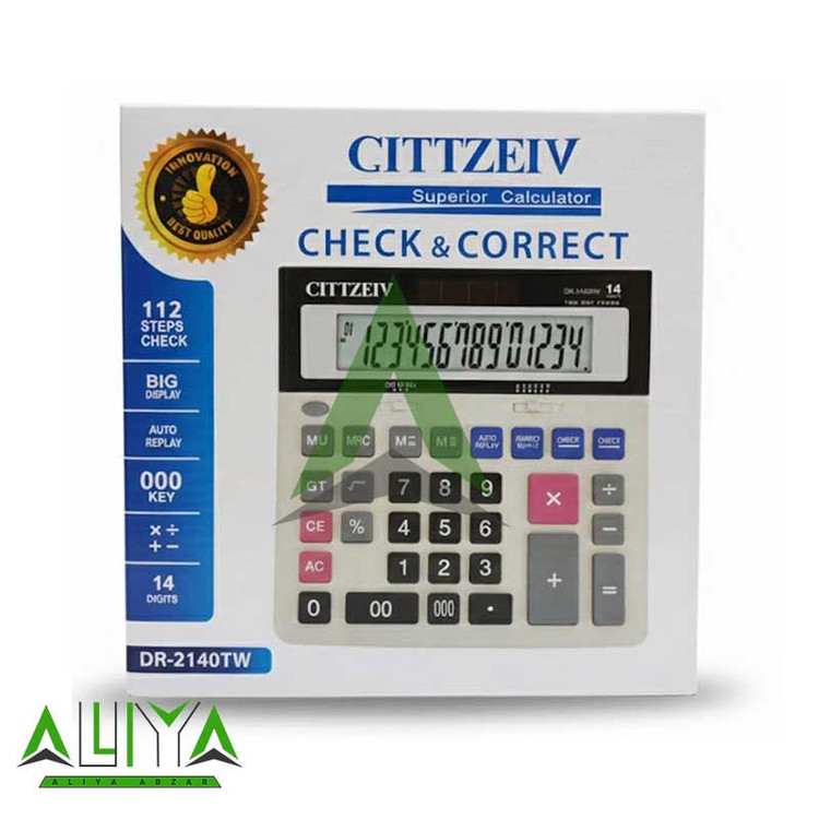 ماشین حساب سیتیزن 14 رقمی مدل Citizen DR-2140TW