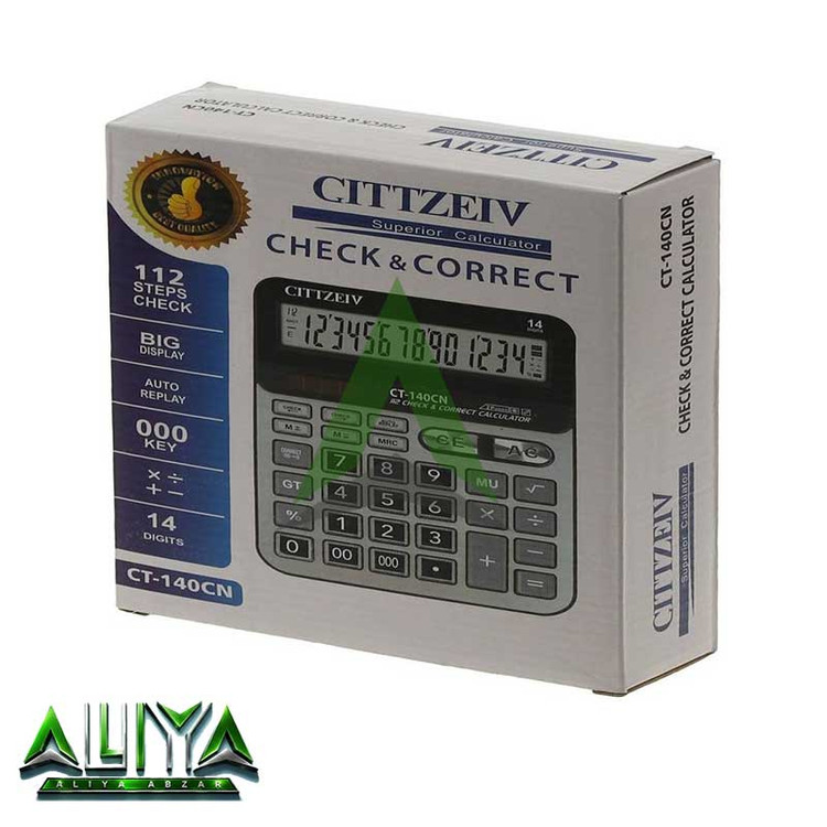 ماشین حساب سیتی زیو 14 رقمی مدل Cittzeiv CT-140C
