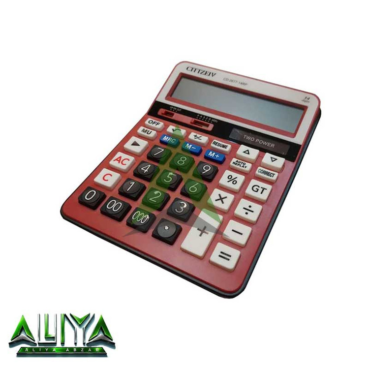 ماشین حساب سیتی زیو 14 رقمی مدل Cittzeiv CD-2677-14RP