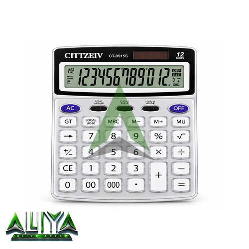 ماشین حساب سیتی زیو 12 رقمی مدل Cittzeiv CT-9915S