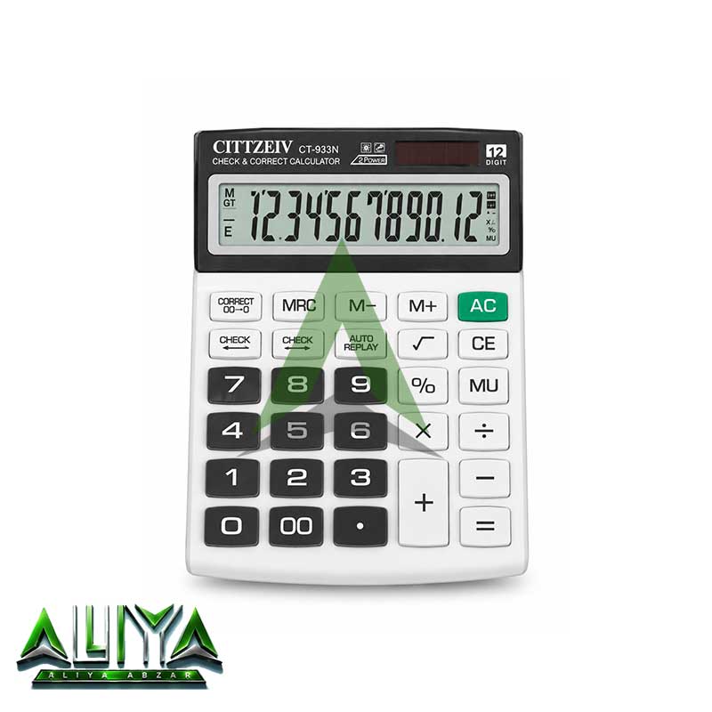 ماشین حساب سیتیزیو 12 رقمی مدل Cittzeiv CT-933N
