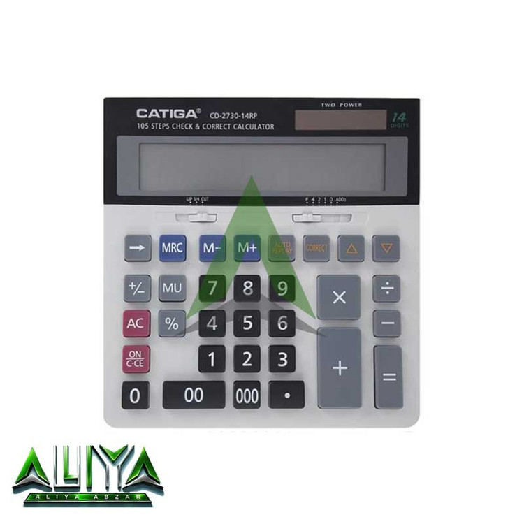 ماشین حساب 14 رقمی کاتیگا مدل CATIGA CD-2730-14RP
