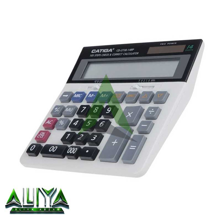 ماشین حساب 14 رقمی کاتیگا مدل CATIGA CD-2730-14RP
