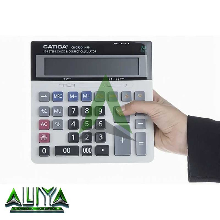 ماشین حساب 14 رقمی کاتیگا مدل CATIGA CD-2730-14RP