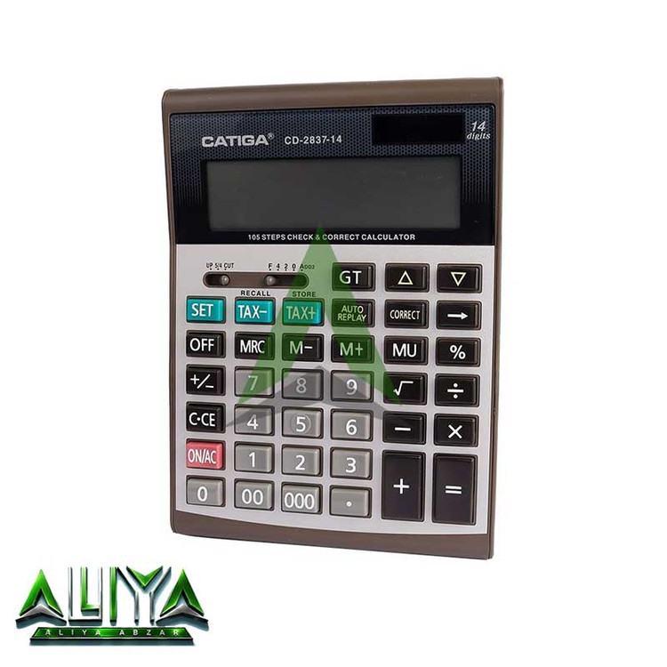 ماشین حساب کاتیگا 14 رقمی مدل CATIGA CD-2837-14RP